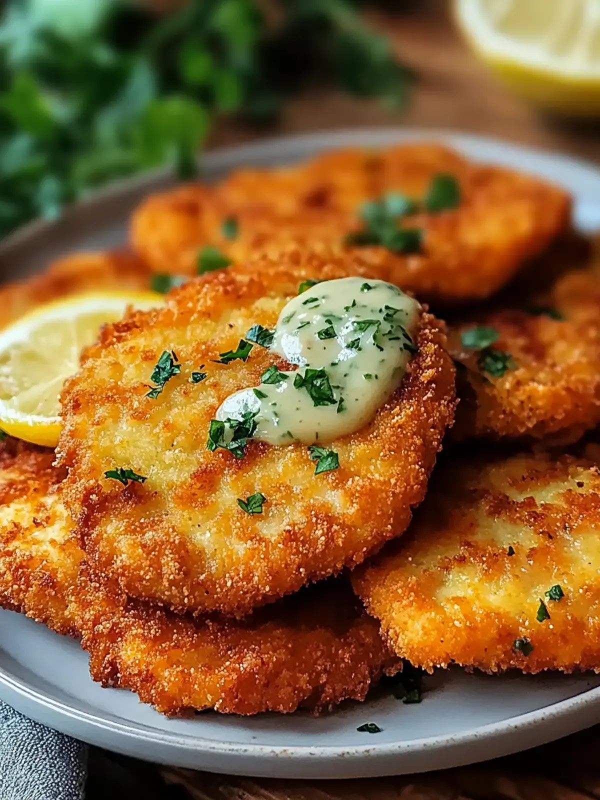 Airfryer Kohlrabi Schnitzel