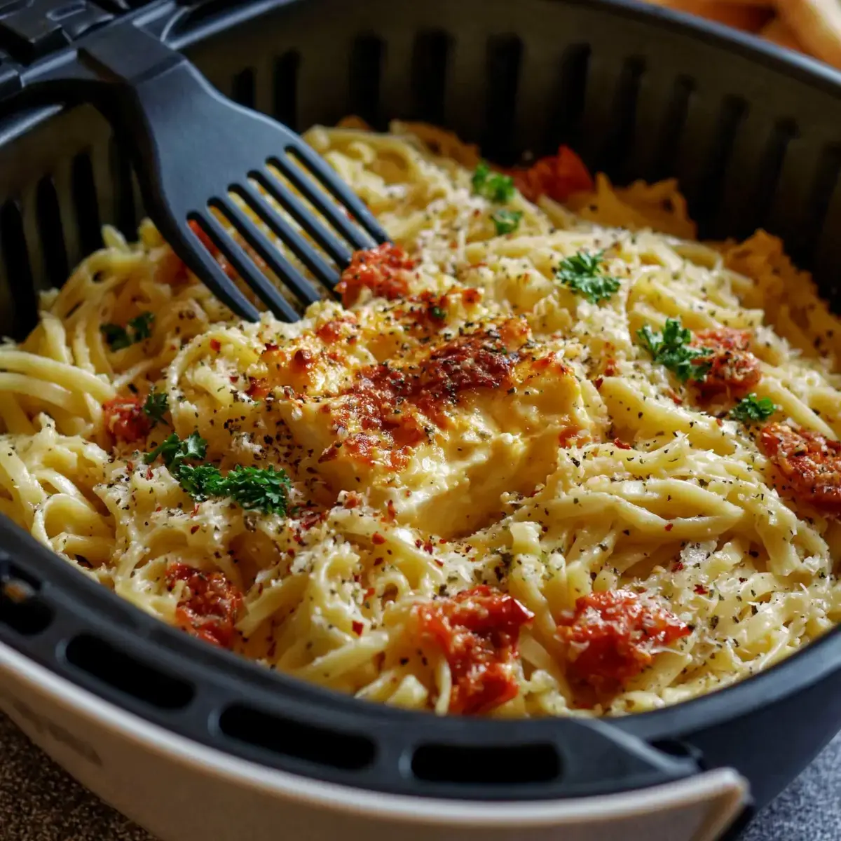 Baked Feta Pasta aus der Heißluftfritteuse