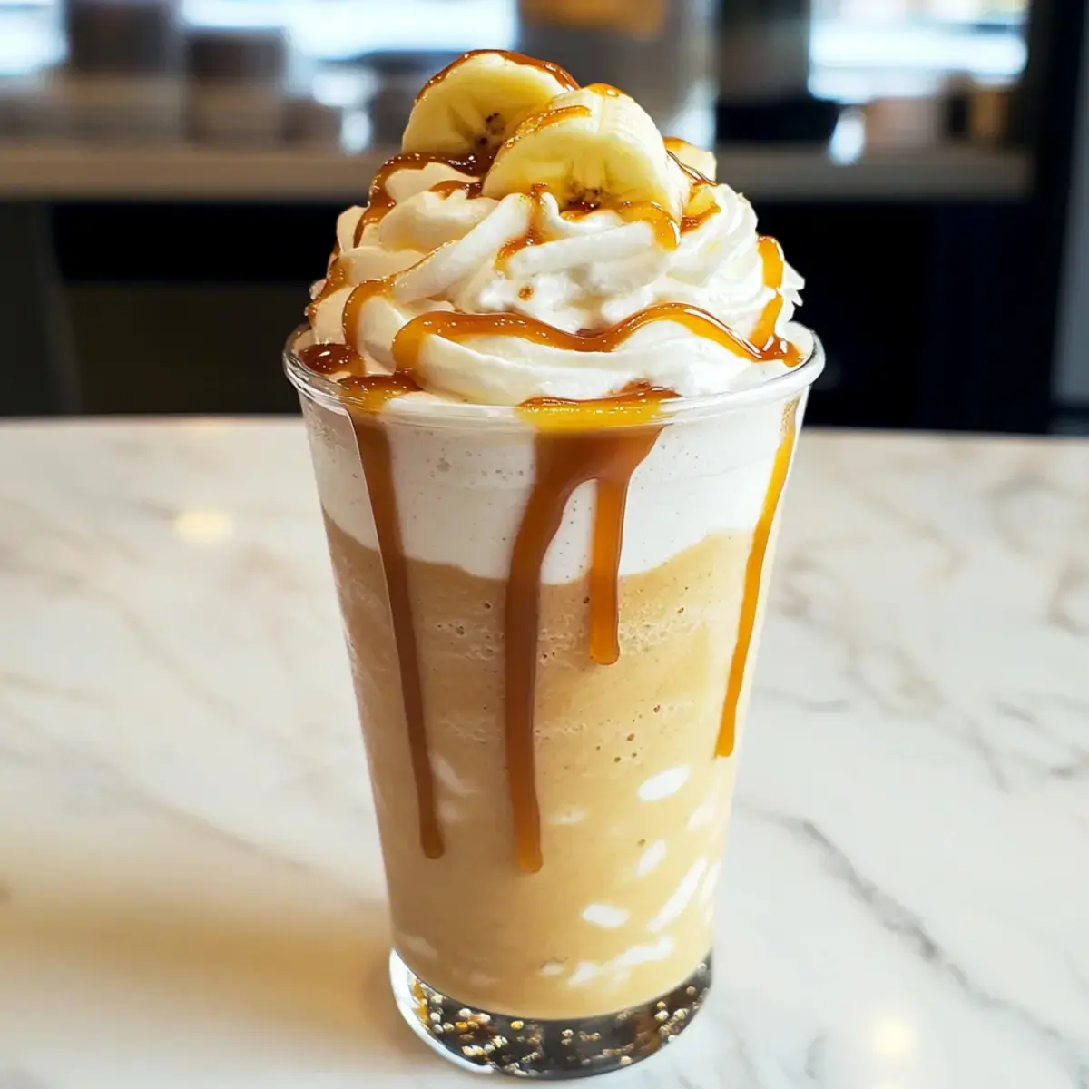 Bananen-Karamell-Frappé