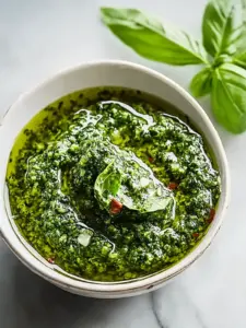 Lebendiges Basilikum-Pesto