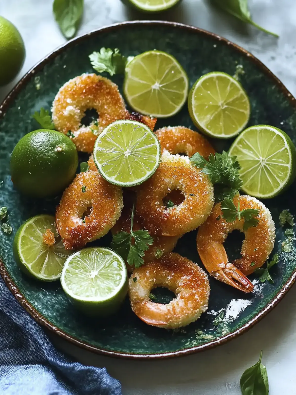 Brauner Zucker Limette gebackene Garnelen