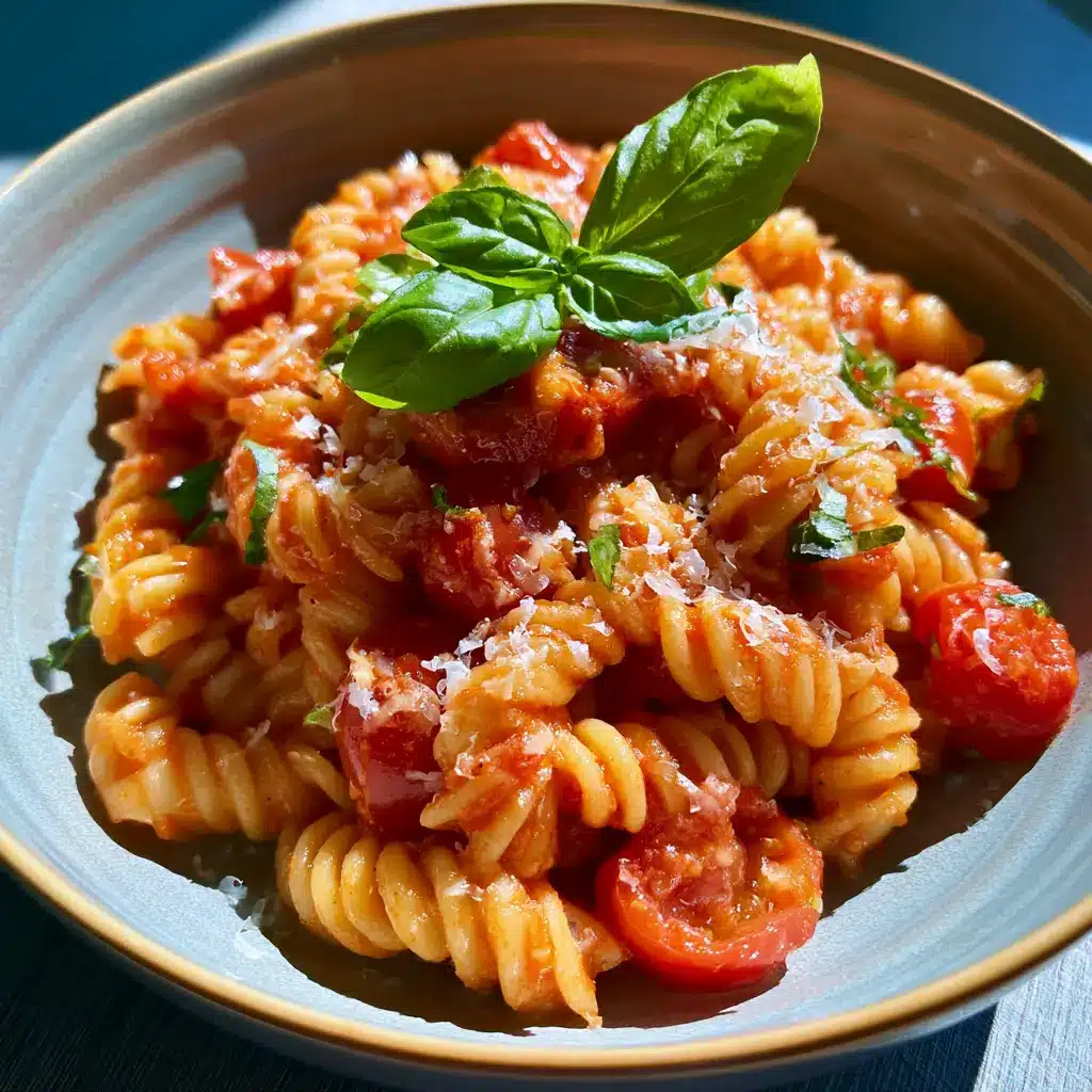 Klassische Burst Tomato Pasta mit Basilikum - LNNRW 2 Burst Tomato Pasta