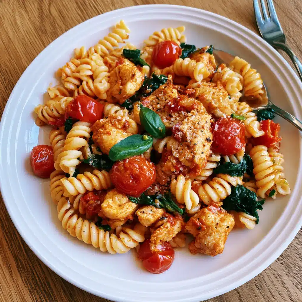 Burst Tomato Pasta mit Hähnchen und Spinat - LNNRW 2 Burst Tomato Pasta mit Hähnchen