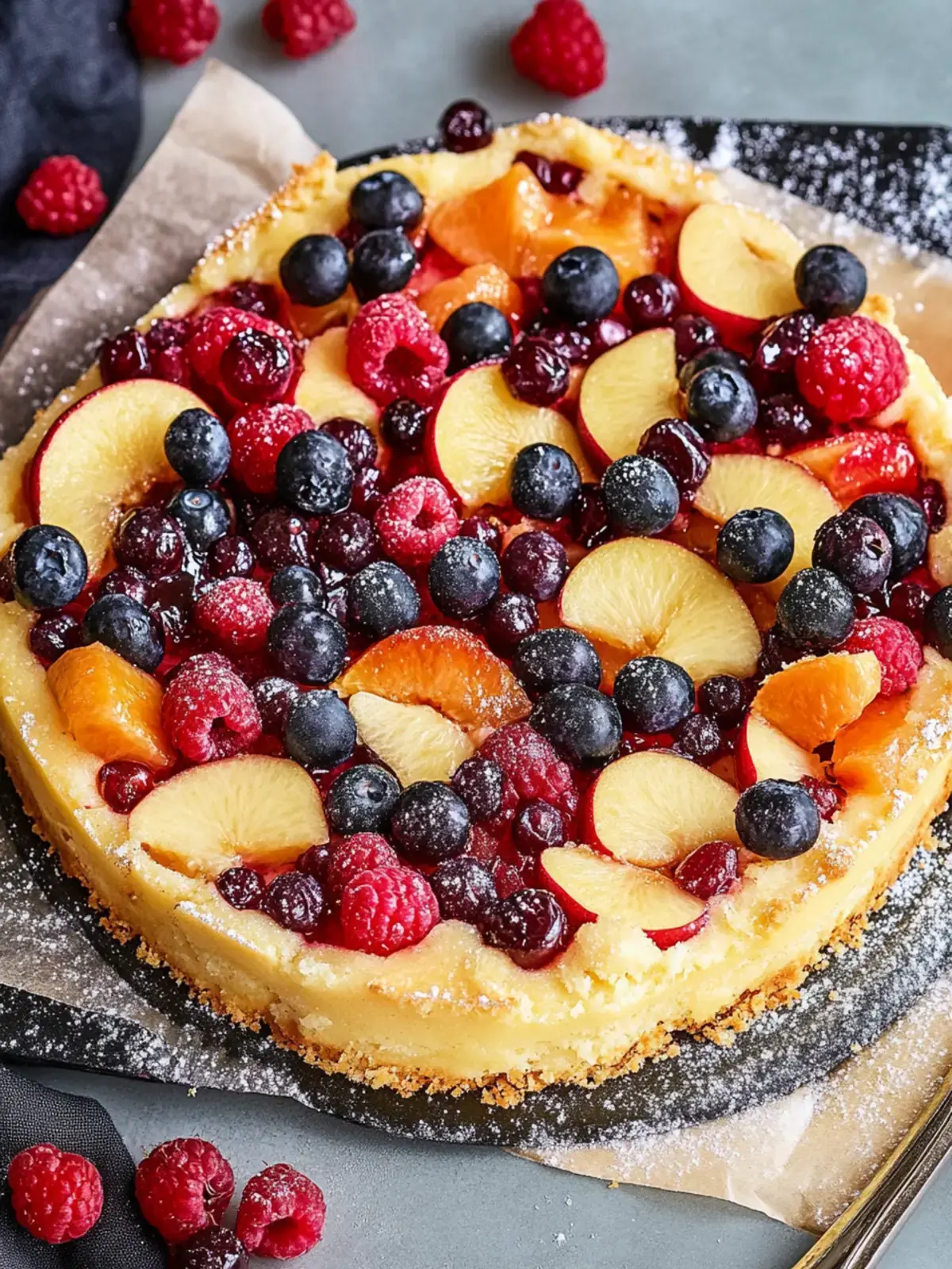 Buttermilchkuchen mit Obst