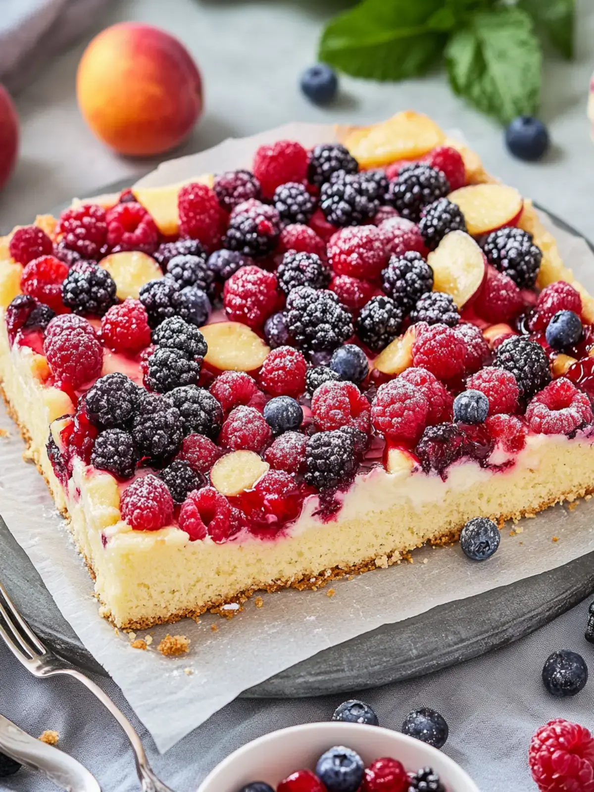 Buttermilchkuchen mit Obst