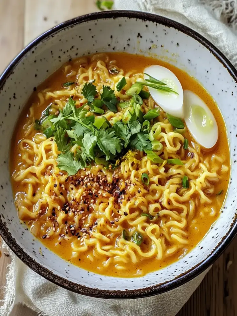 Cremige Kokosnuss-Curry-Ramen-Sauce