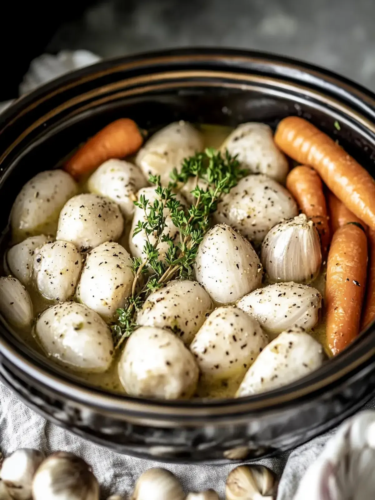 Crockpot Knoblauch Kräuterhühnchen