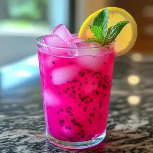 Exotische Drachenfrucht Limonade