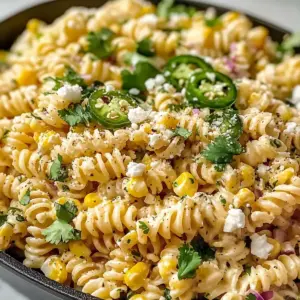Cotija Mexikanischer Stil Elote Pasta Salat