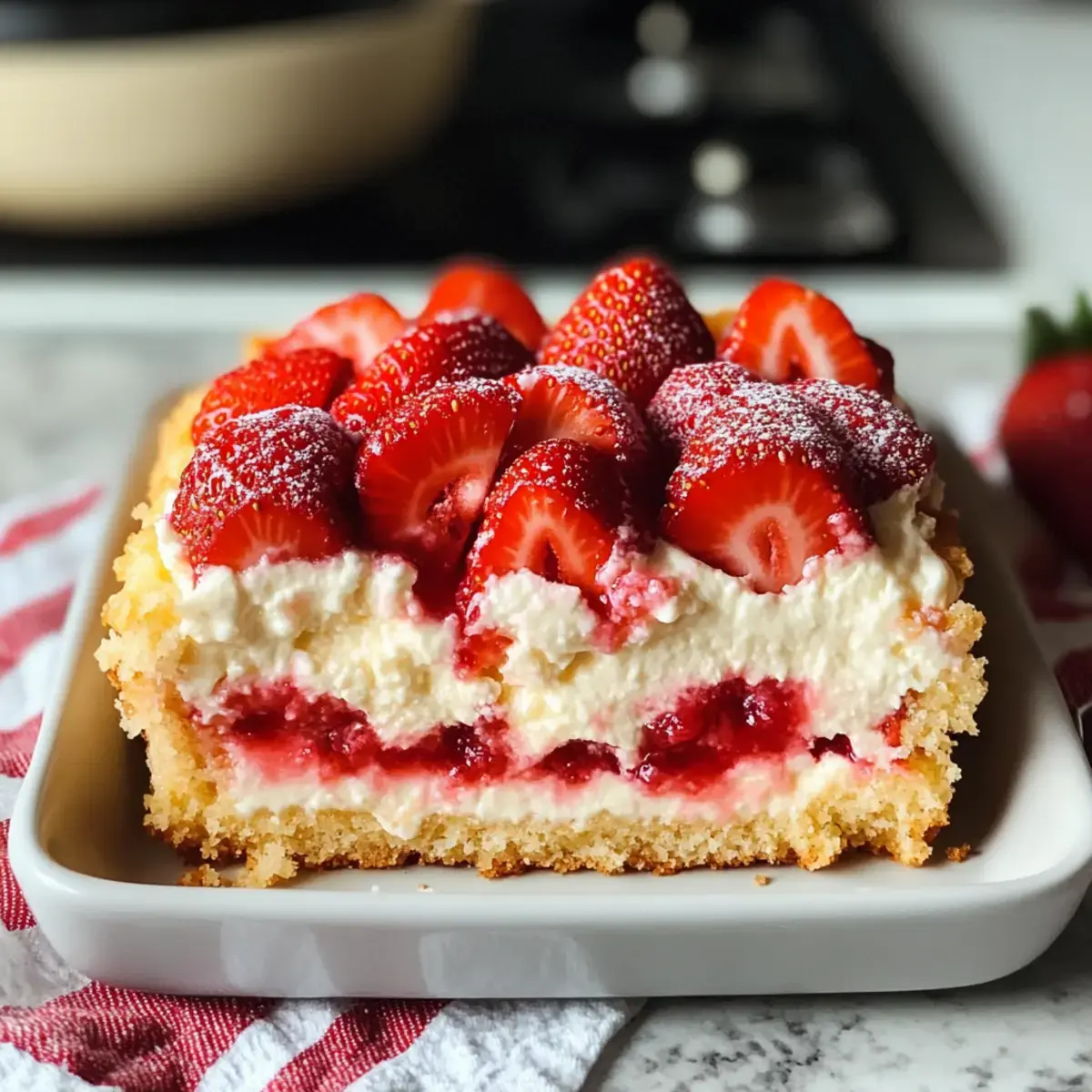 Erdbeer-Käsekuchen-Dump-Kuchen