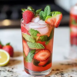 Erfrischender Erdbeer-Mojito-Mocktail