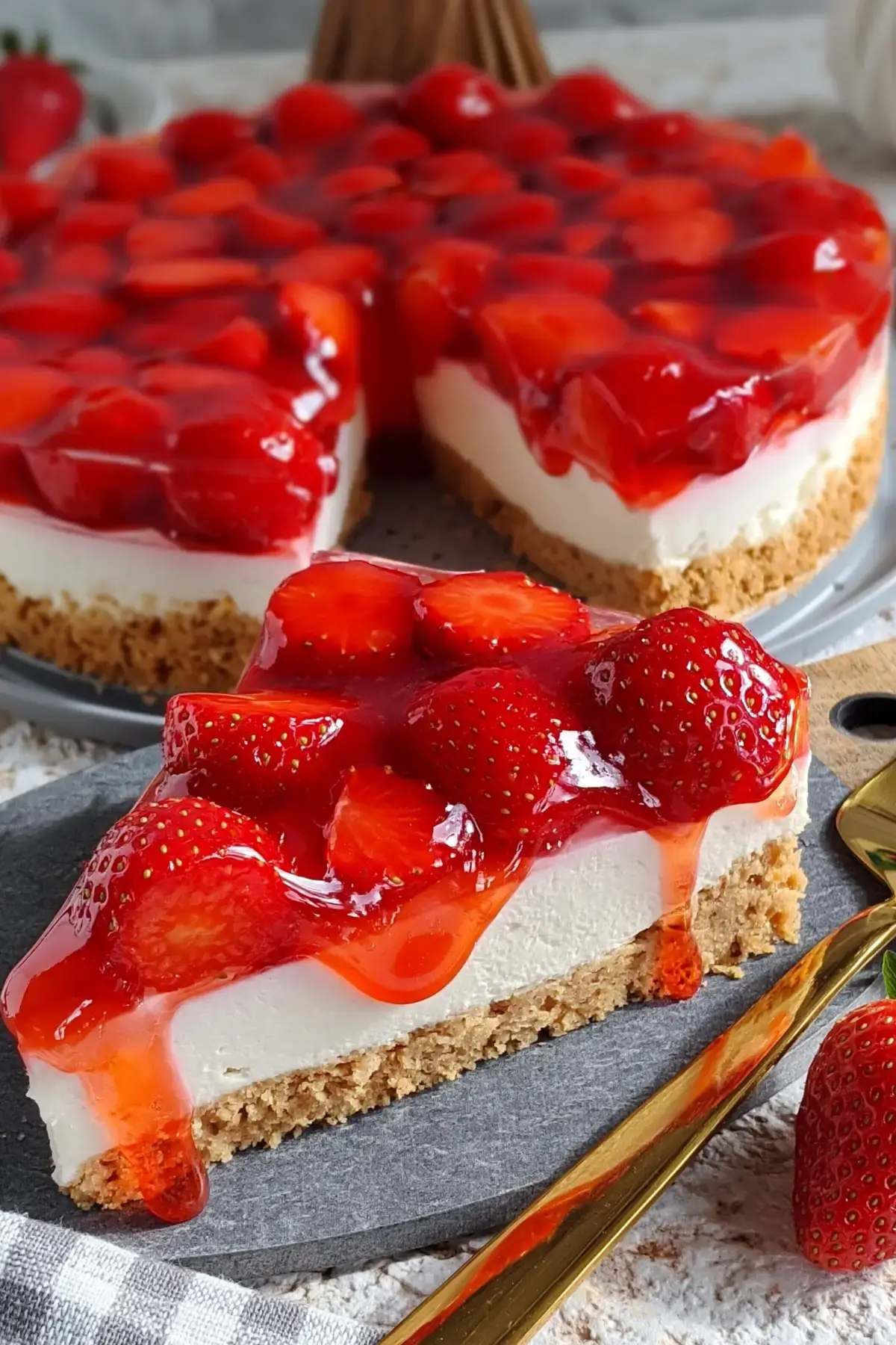 Erdbeerkuchen ohne Backen: Einfaches Rezept in 15 Minuten - Noras Kreationen 2 Erdbeerkuchen ohne Backen