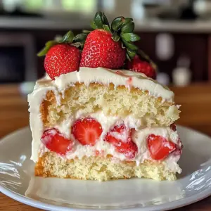 Erdbeerpudding-Delight-Kuchen