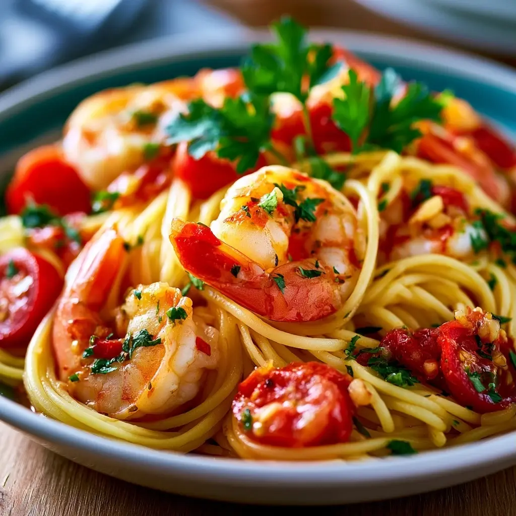 Garnelen Knoblauch Pasta
