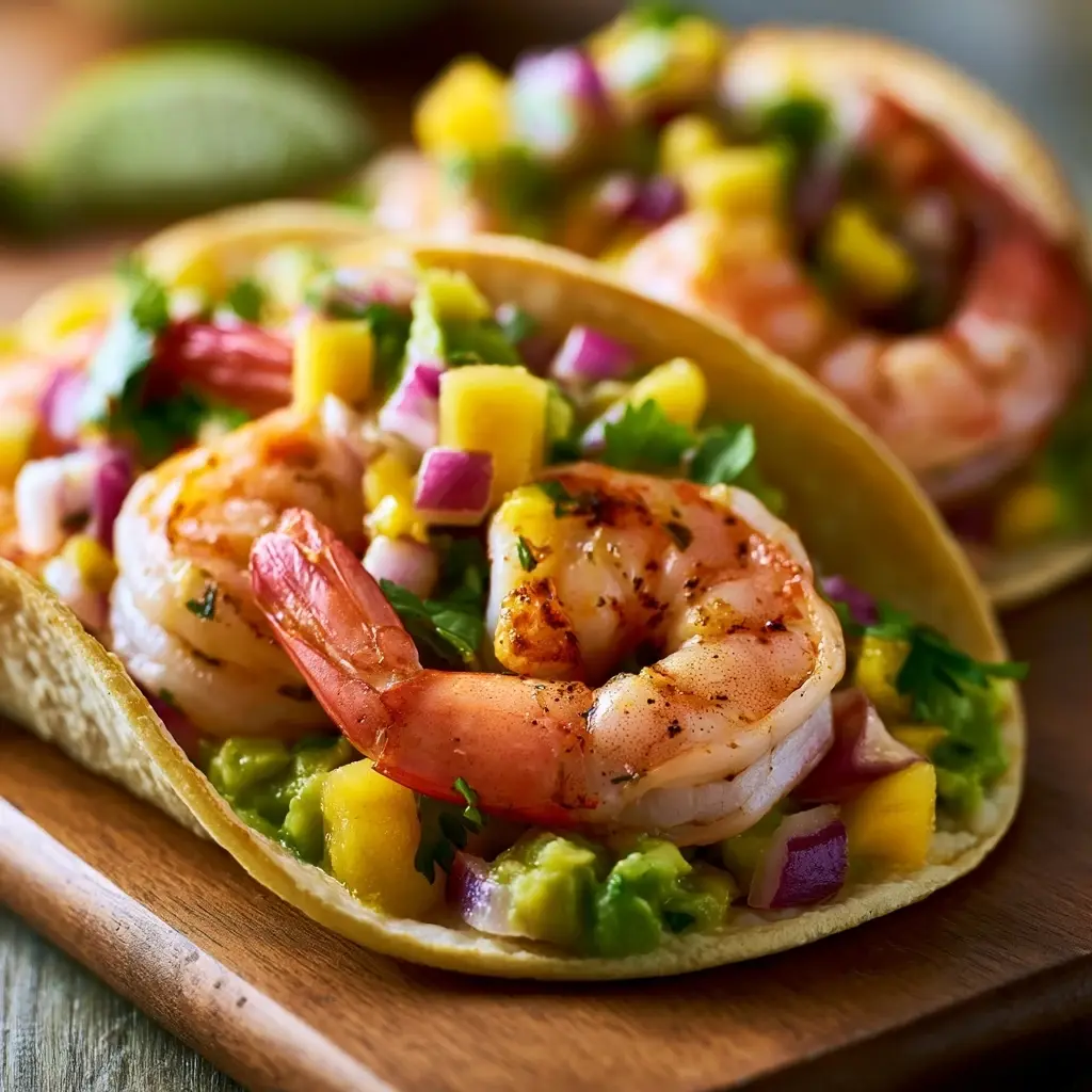 Garnelen-Tacos mit Mango-Avocado-Salsa