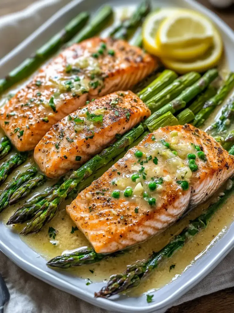 Gebackener Lachs mit Spargel