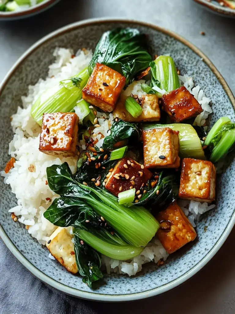 Gebratener Pak Choi mit Tofu