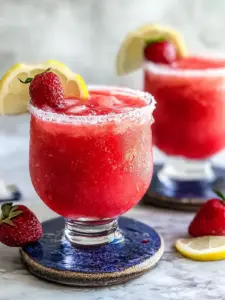 Erfrischende Gefrorene Erdbeer-Margarita