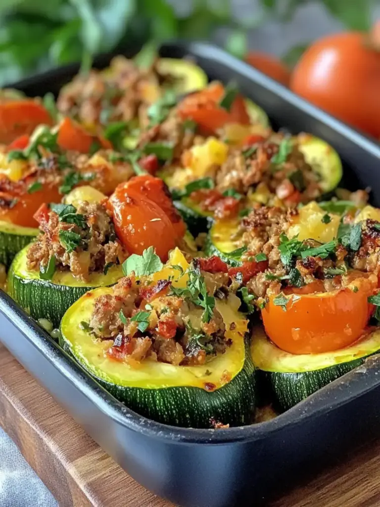 Gefüllte Zucchini mit Hackfleisch
