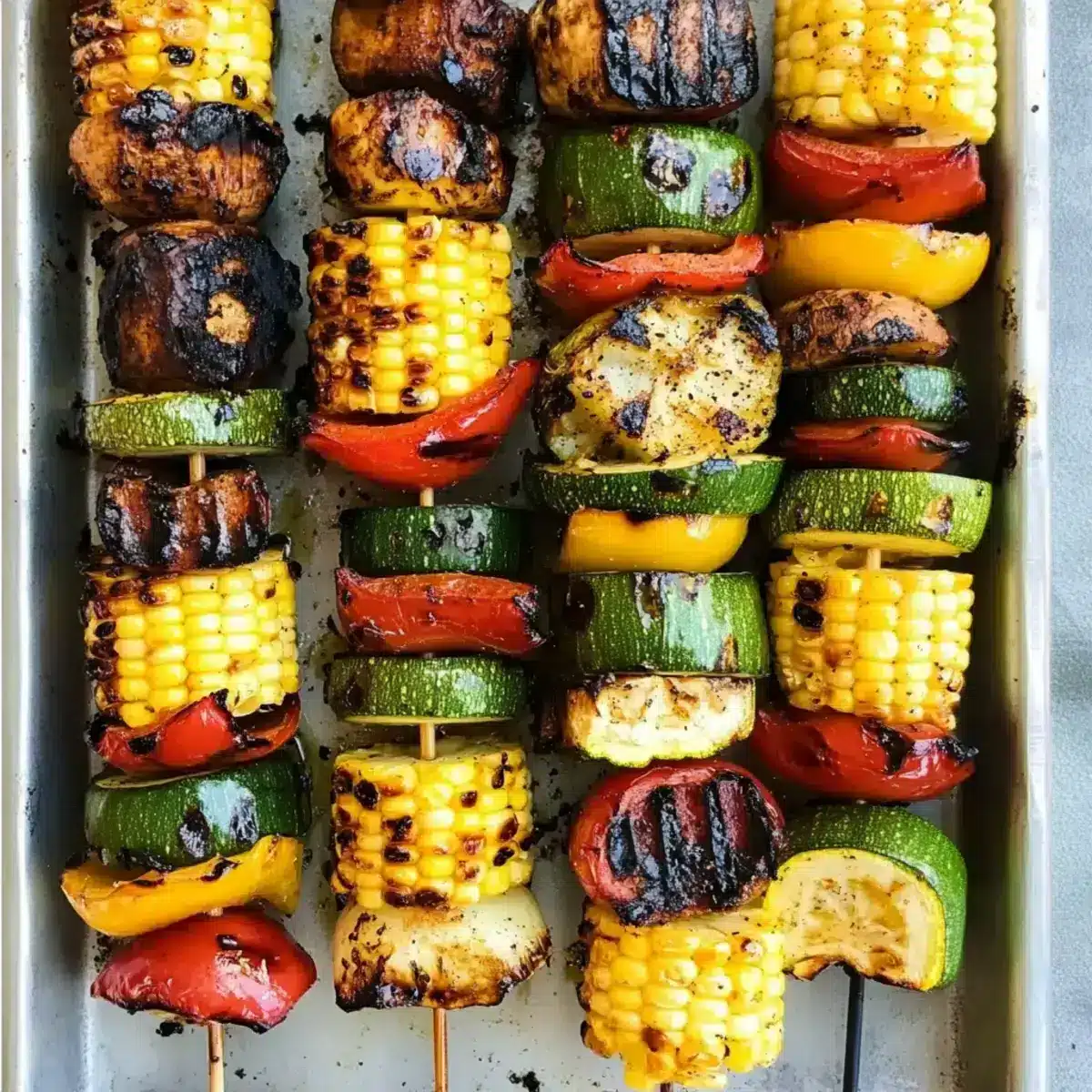 Irresistible Gegrillte Sommergemüse-Spieße für jeden Grillabend 2 Gegrillte Sommergemüse-Spieße