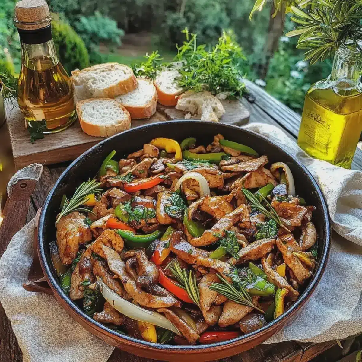 Gemüsepfanne mit Geflügel
