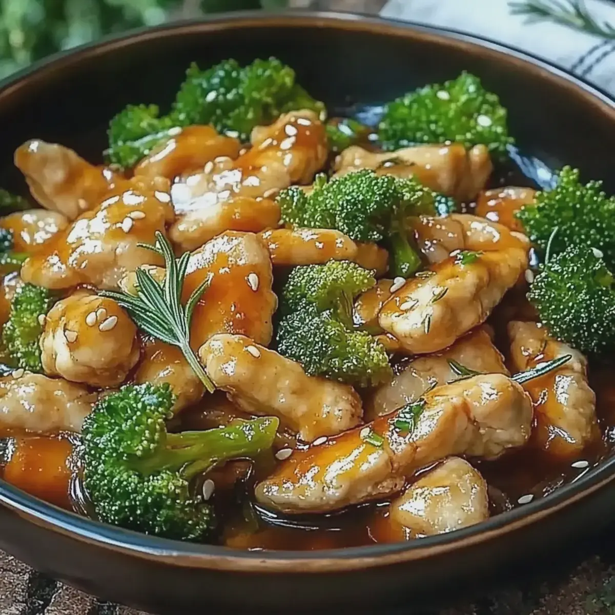Gemüsepfanne mit Huhn