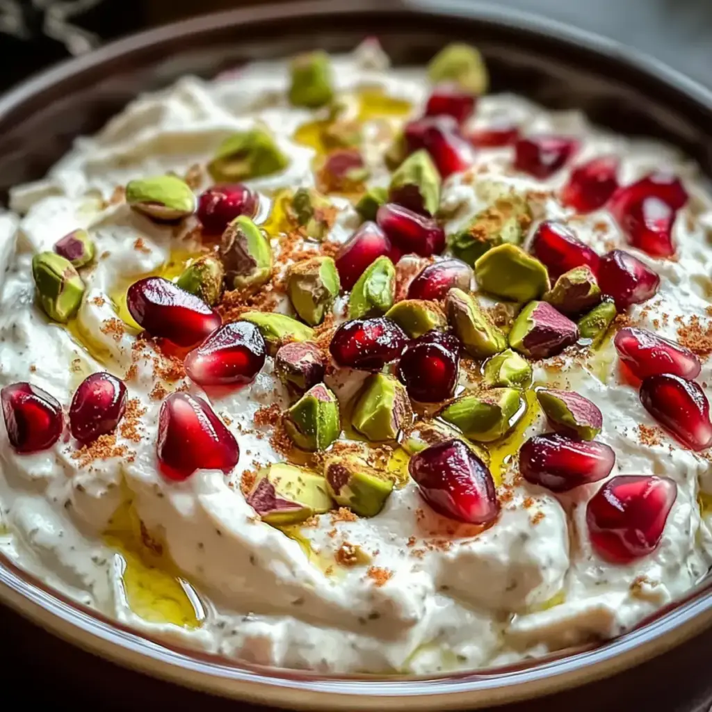 Granatapfel-Pistazien-Feta-Creme