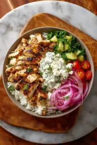 Griechische Hähnchen Bowl