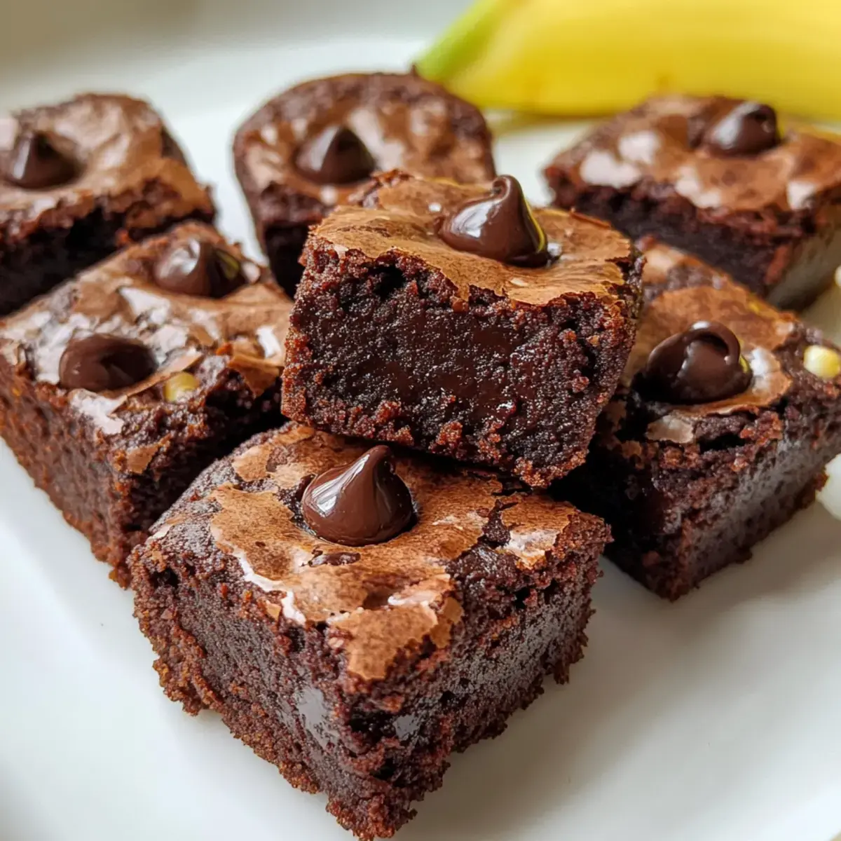 Griechischer Joghurt Schokoladen Bananen Brownie