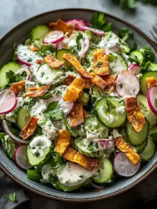 Klassischer Gurken-Ranch-Crack-Salat