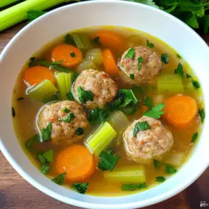 Herzhafte Hackbällchen-Suppe