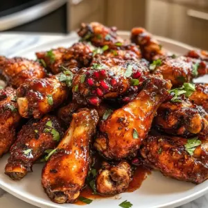 Rauchige Harissa- und Granatapfel-BBQ-Flügel