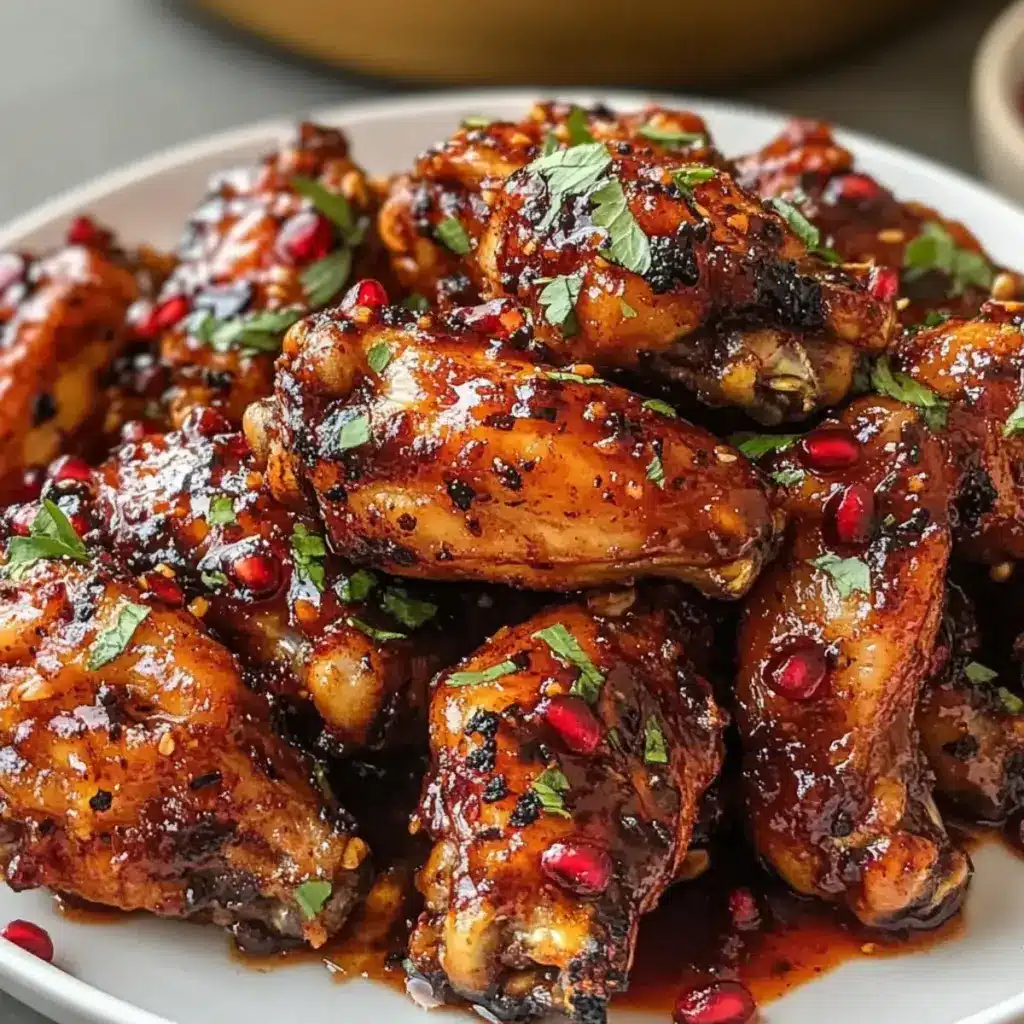 Harissa Granatapfel BBQ Flügel