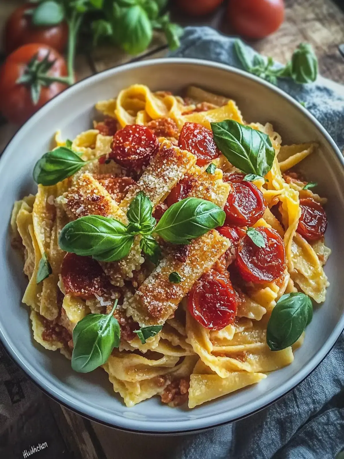 Heirate mich Hühnchen Pasta