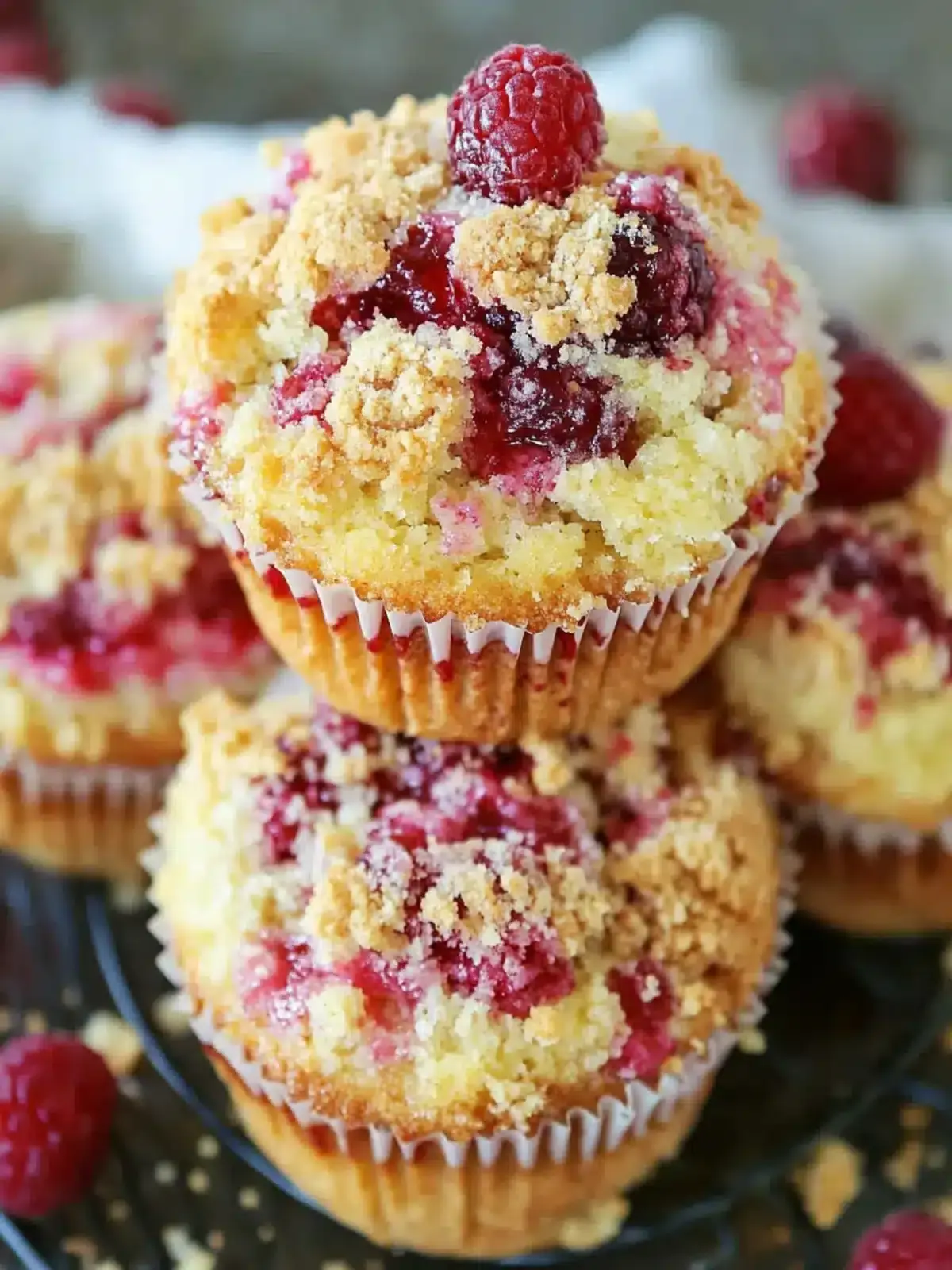Himbeerstreuselmuffins: Saftiger Genuss für jeden Morgen 2 Himbeerstreuselmuffins