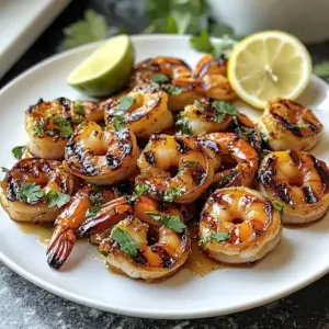 Schnelle Honig-Knoblauch-gegrillte Garnelen