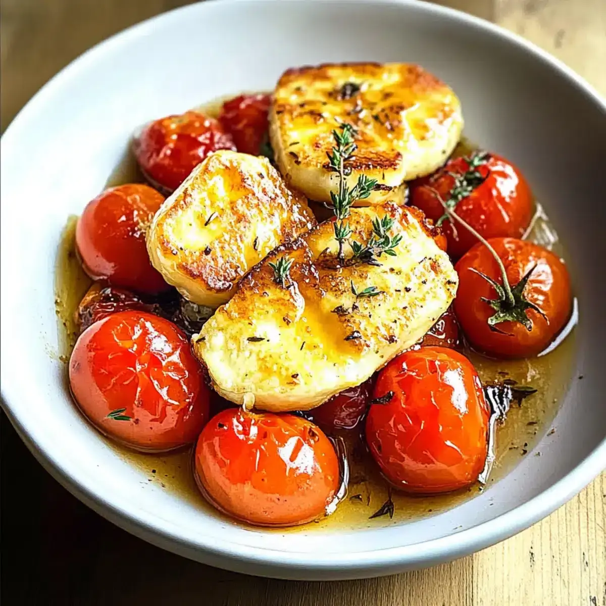 Honigtomaten mit Halloumi - Irresistible vegetarische Vorspeise 2 Honigtomaten mit Halloumi
