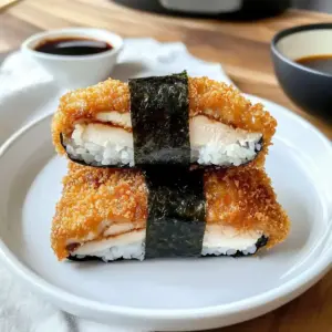 Knuspriges Hähnchen Katsu Musubi