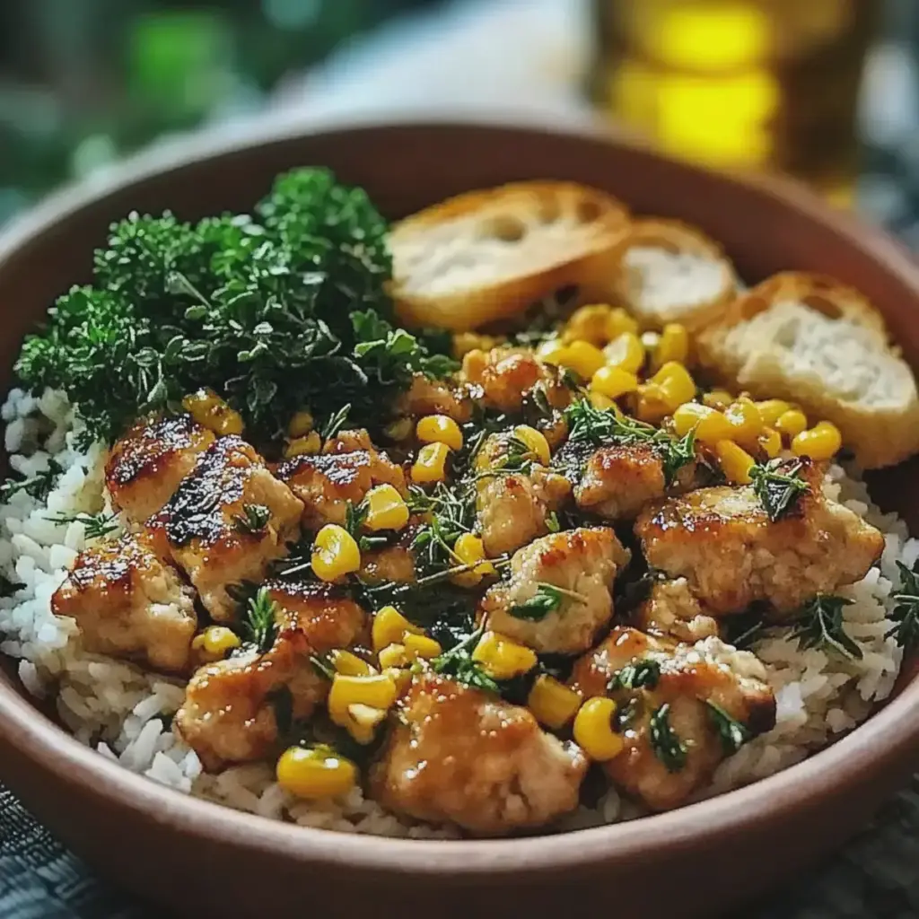 Hähnchen Reis Pfanne