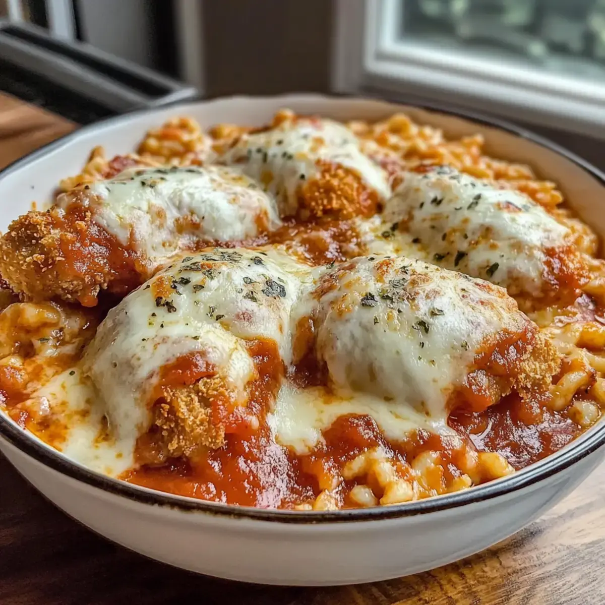 Hüttenkäse Hähnchen Parm Schüssel