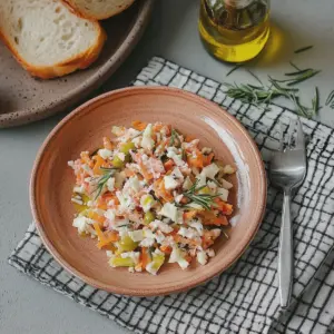 Hüttenkäse Salat mit Thunfisch
