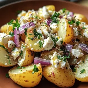 Erfrischender Kartoffel- und Feta-Salat