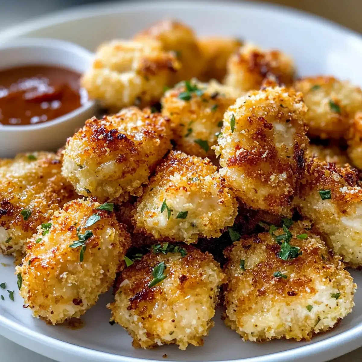 Knoblauch-Parmesan-Hühnchenbissen