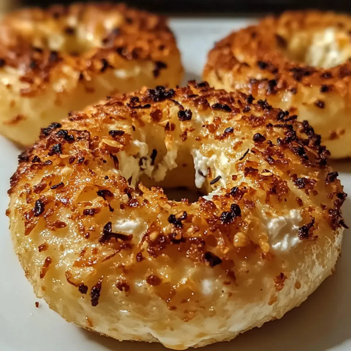 Knoblauch-Parmesan-Hüttenkäse-Bagels – leckere Proteinquelle 2 Knoblauch-Parmesan-Hüttenkäse-Bagels