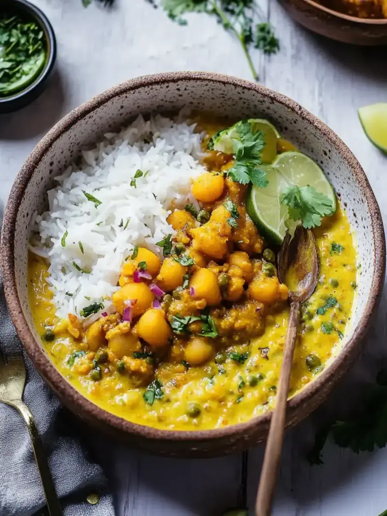Kohlrabi Curry mit Kichererbsen