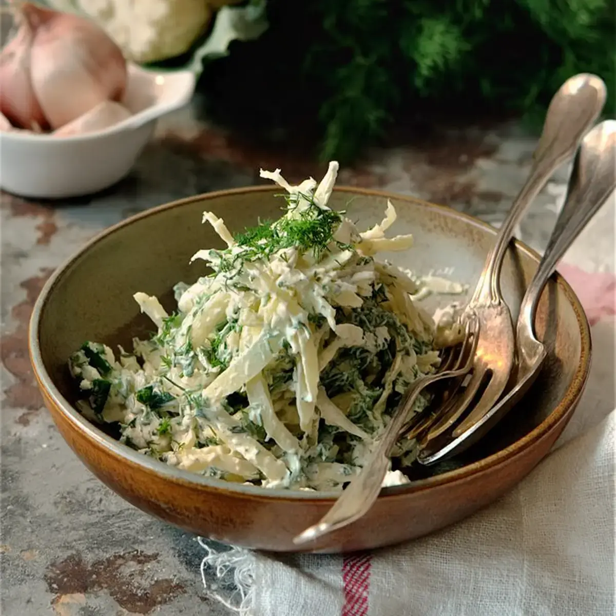 Kohlrabi Salat mit Gurke