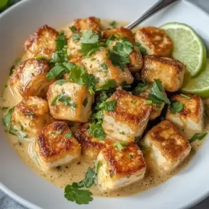 Tropischer Kokosnuss-Limetten-Tofu
