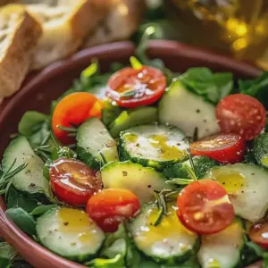Erfrischender Kopfsalat mit Dressing