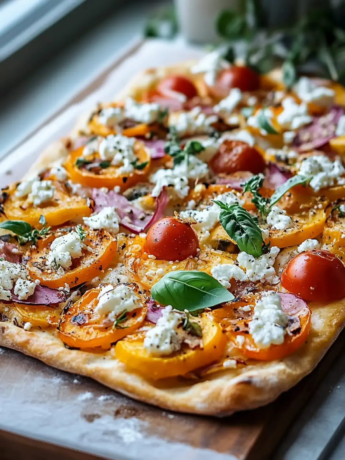 Kürbis Flammkuchen mit Feta – Einfach, Vegetarisch und Lecker 2 Kürbis Flammkuchen mit Feta