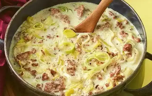 Käse Lauch Suppe mit Hackfleisch Rezept 2 Käse-Lauch-Suppe mit Hackfleisch